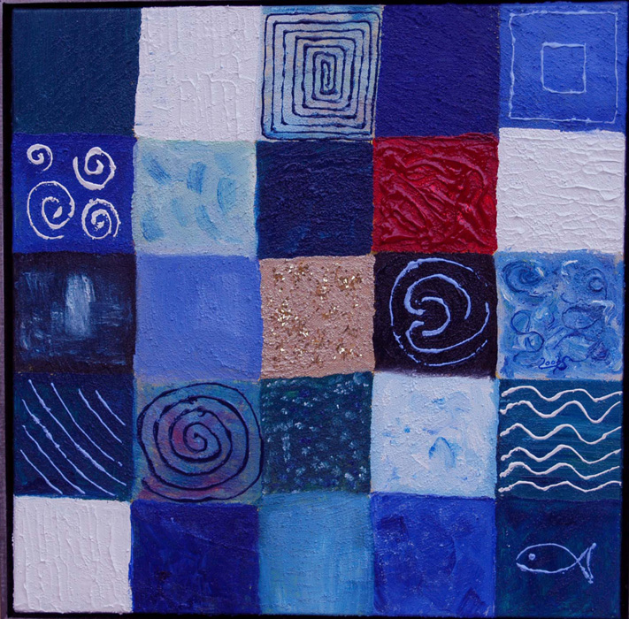 'Blau' - verkauft - 40 x 40 cm
